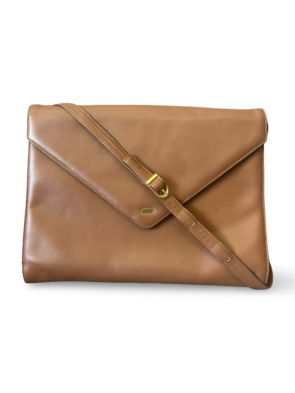 vintage Bally leather envelope crossbody bag / clutch.